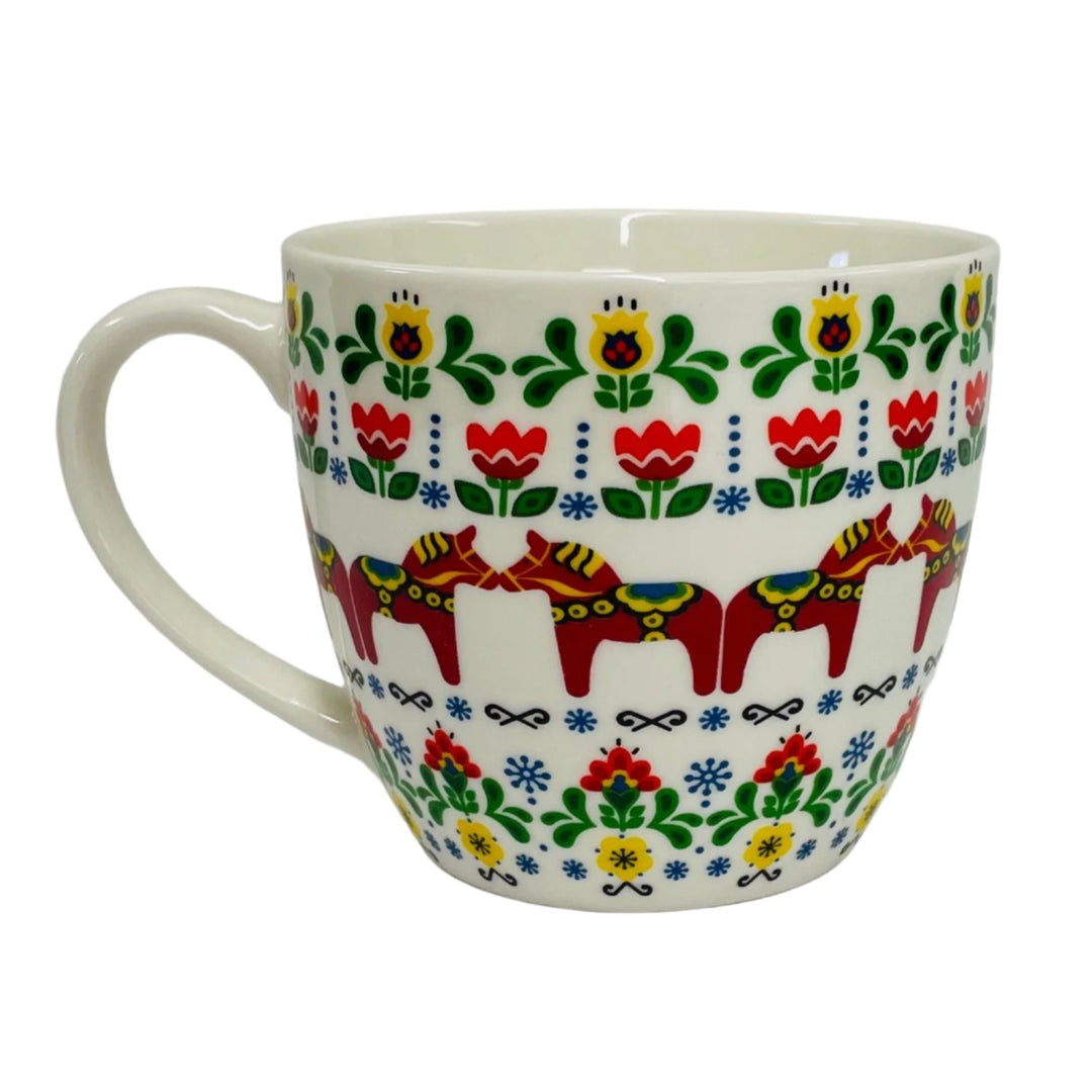 Dala horses & flowers Coffee Mug