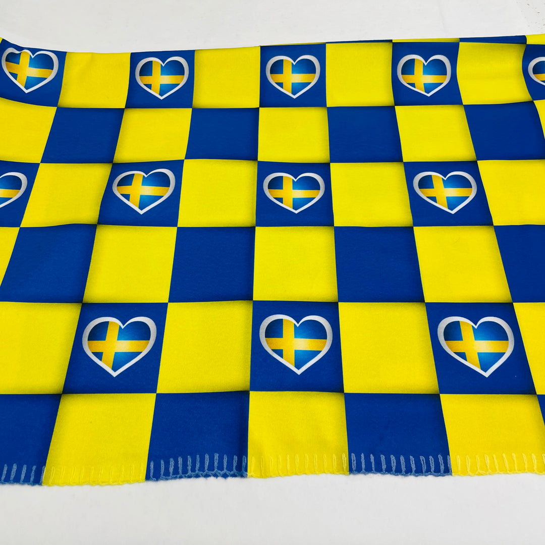 Fleece Baby Blanket - Sweden Hearts