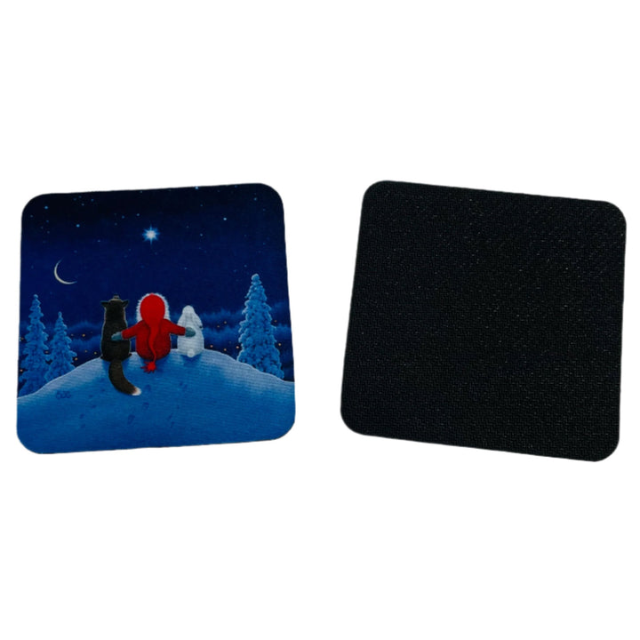 Eva Melhuish Tomte with Fox and Rabbit Coasters Box of 6