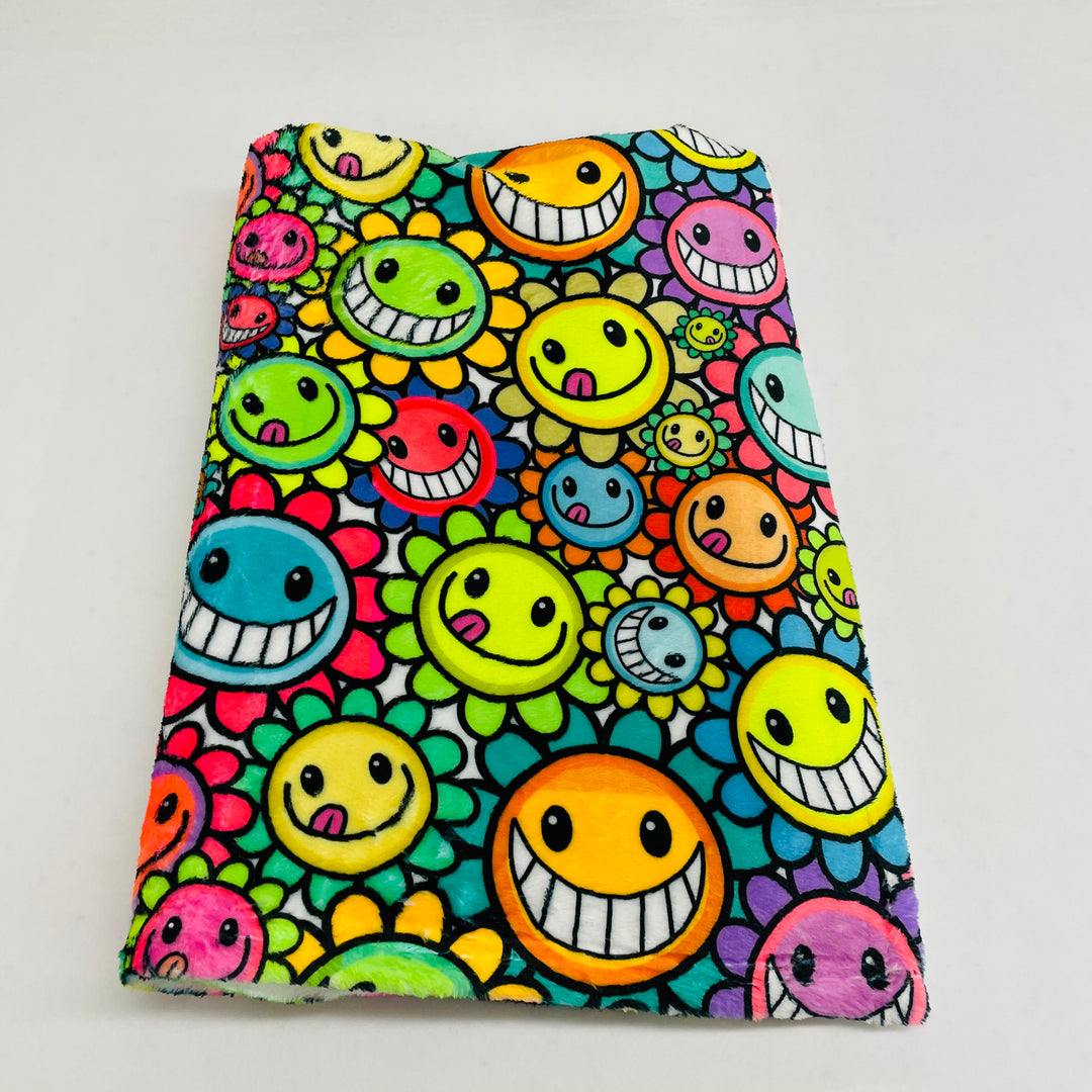 Baby Blanket - Neon Flower Smiles