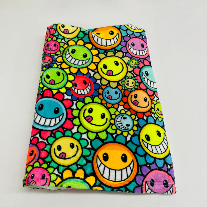 Baby Blanket - Neon Flower Smiles