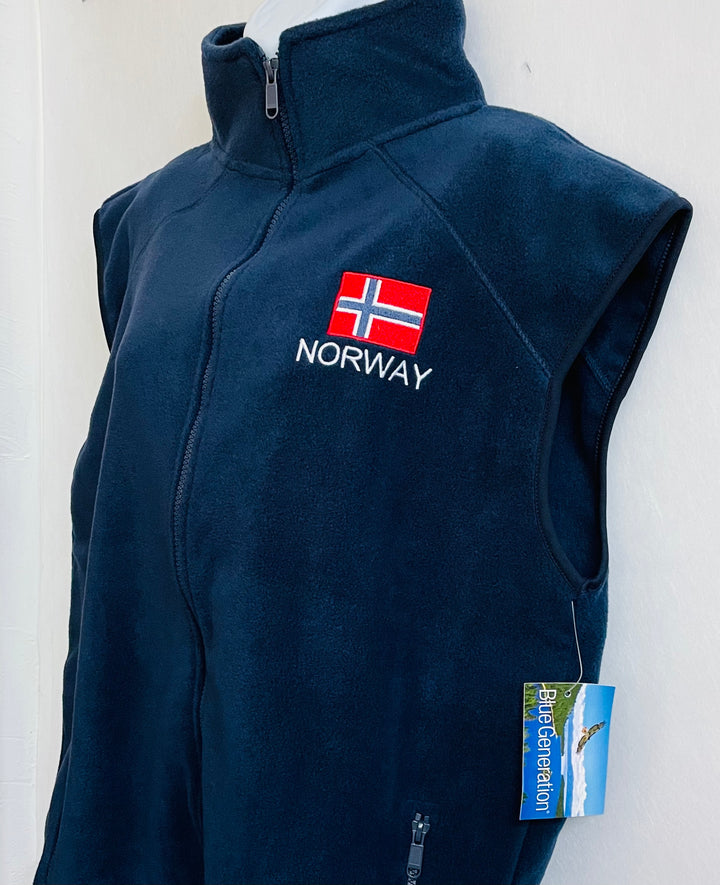 Fleece Vest - Norway Flag