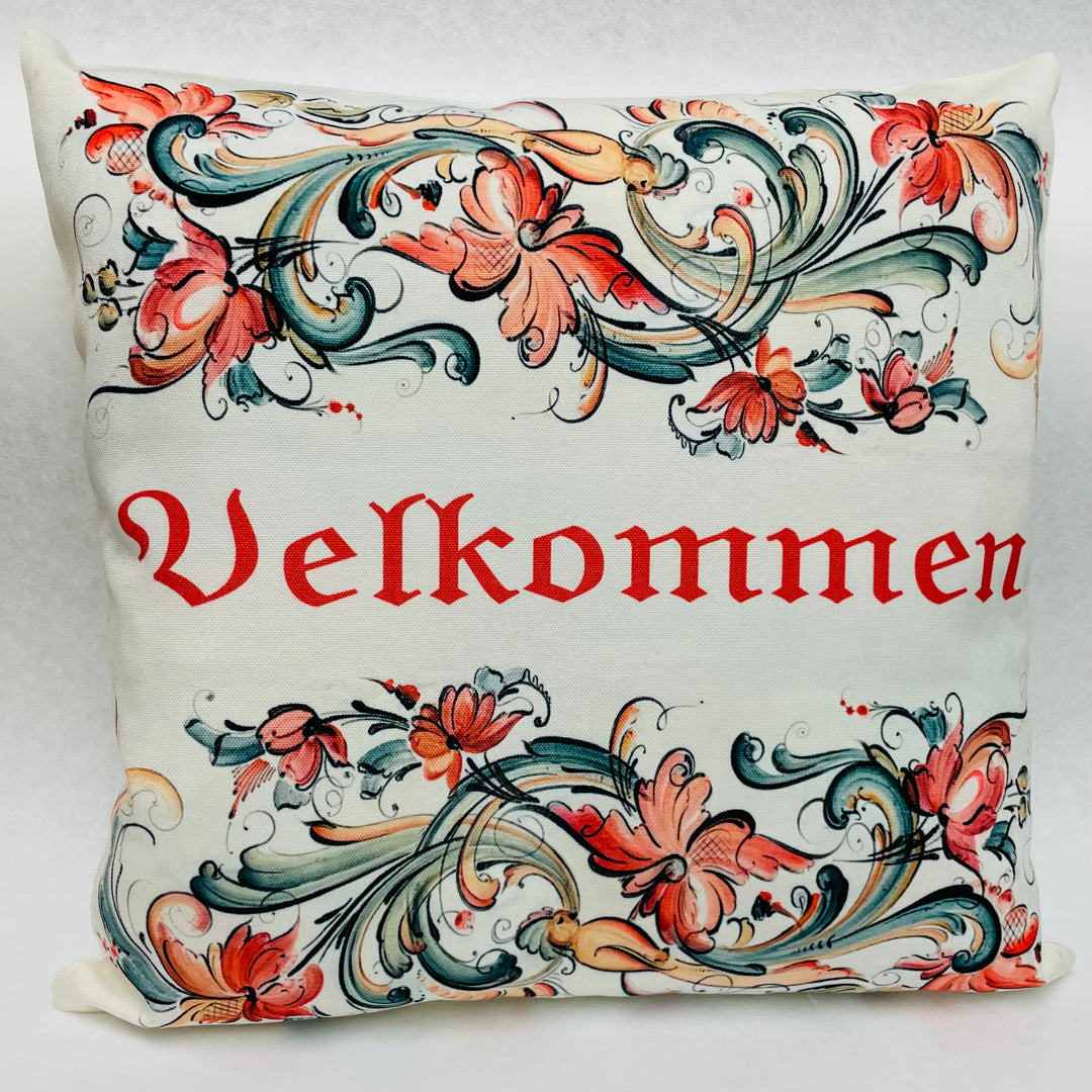 Pillow - Lise Lorentzen Velkommen Rosemaling