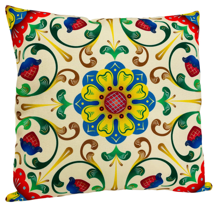 Pillow -  Ecru Folk Art