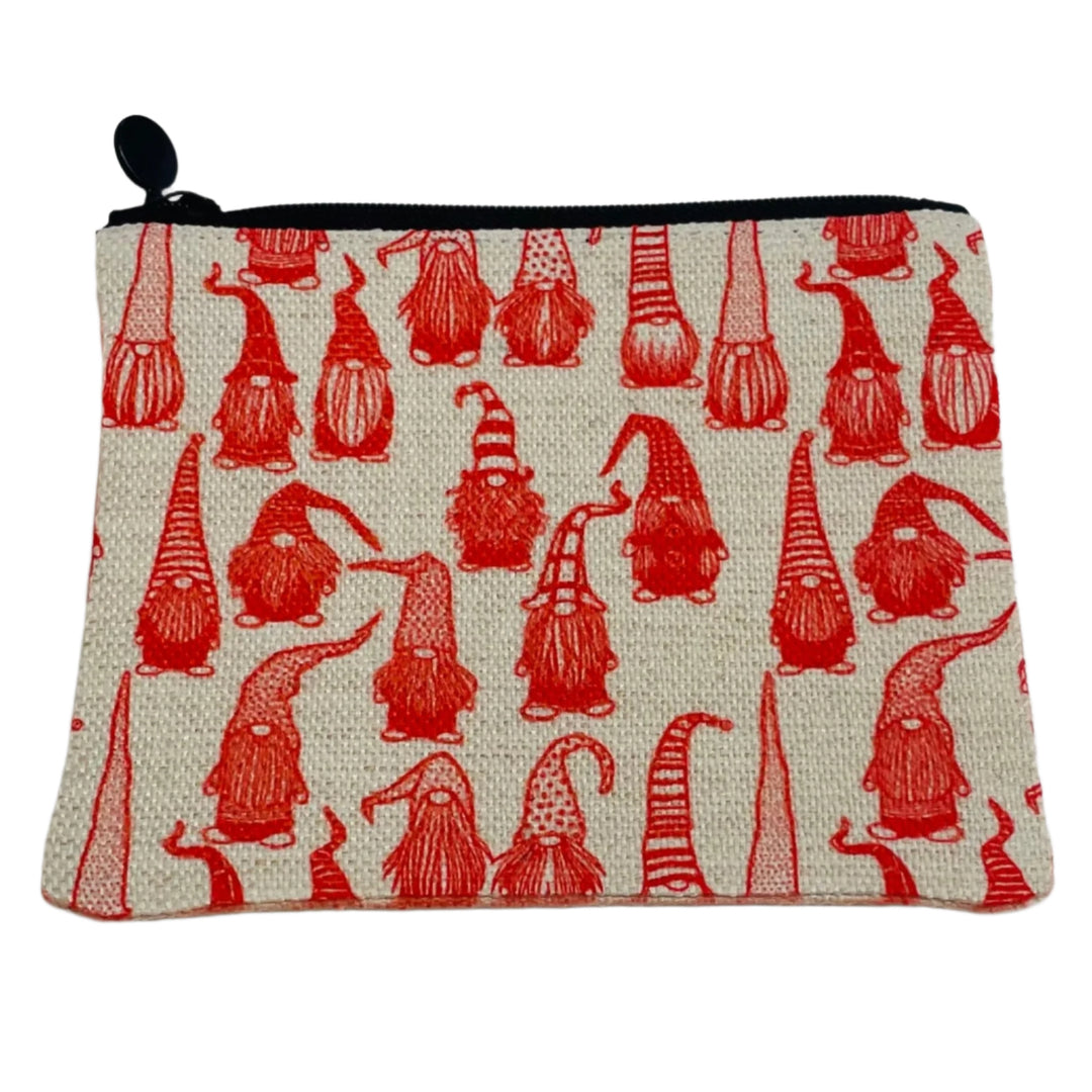 Zippered Pouch Coin Purse - Gnomes