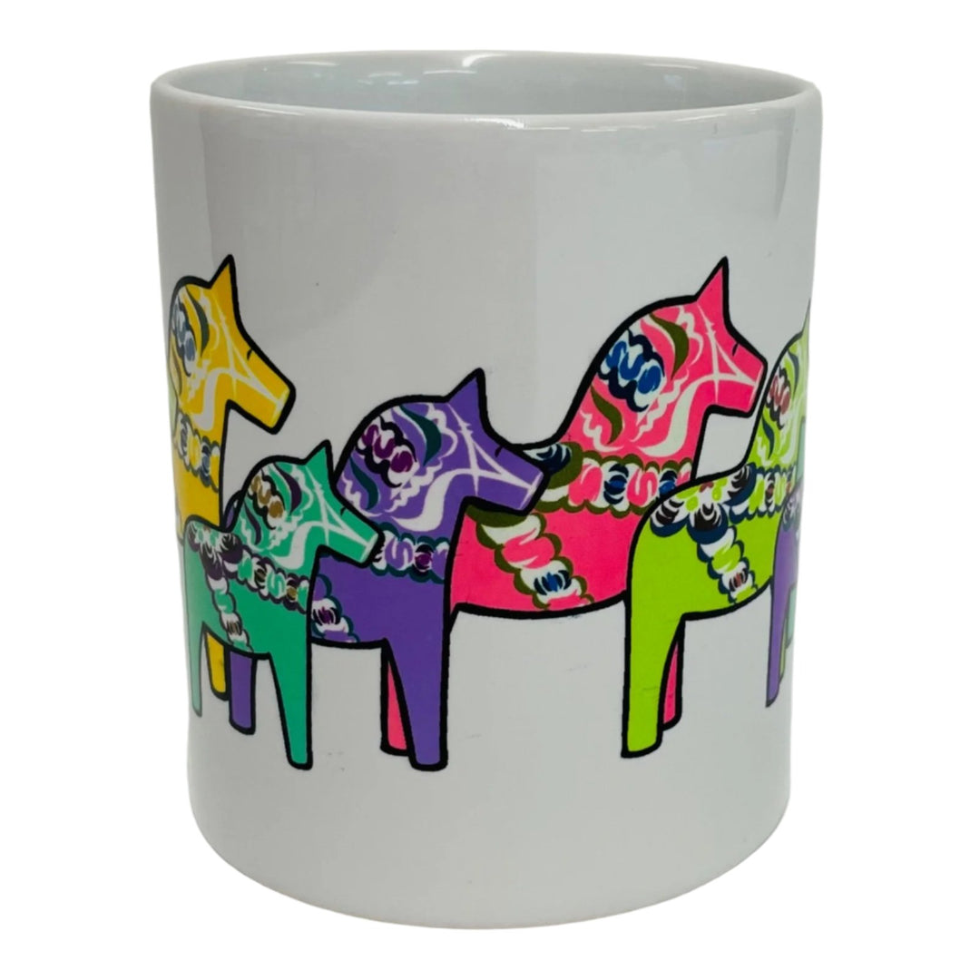 Dala Horse pastel herd coffee mug