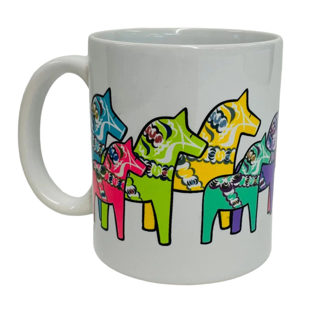 Dala Horse pastel herd coffee mug