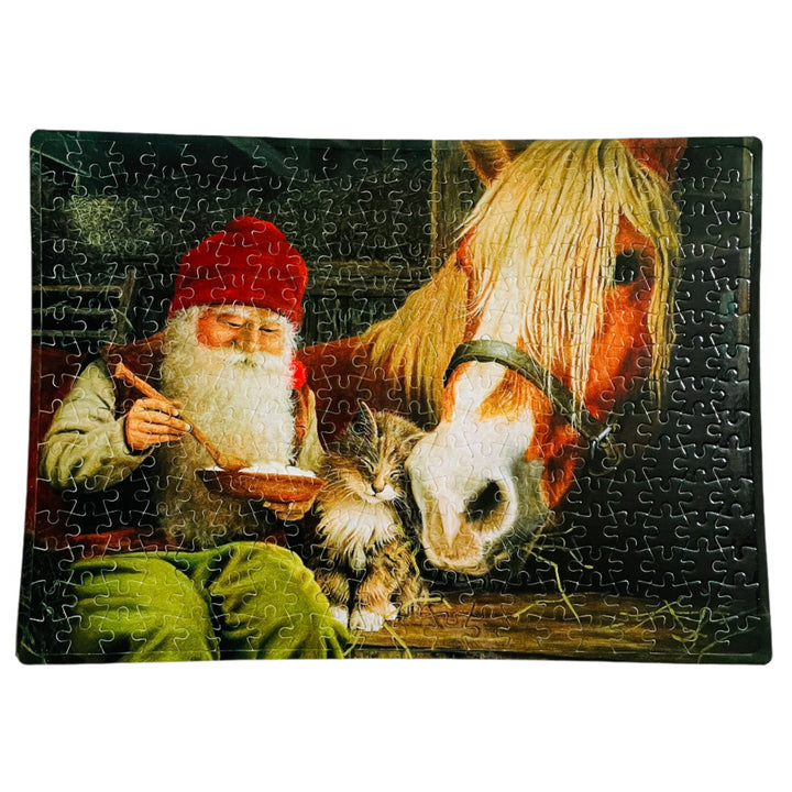 Puzzle - Jan Bergerlind Tomte, Horse & Kitten