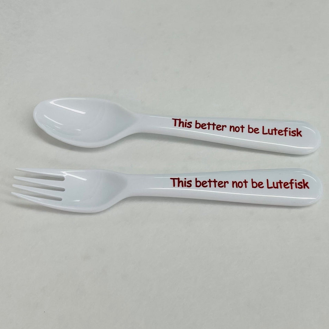 Children's Fork & Spoon Set - This better not be Lutefisk