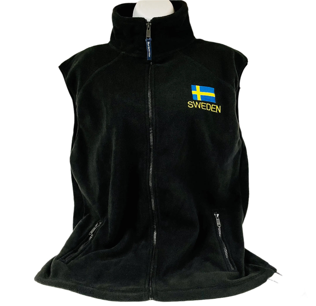 Fleece Vest - Sweden Flag