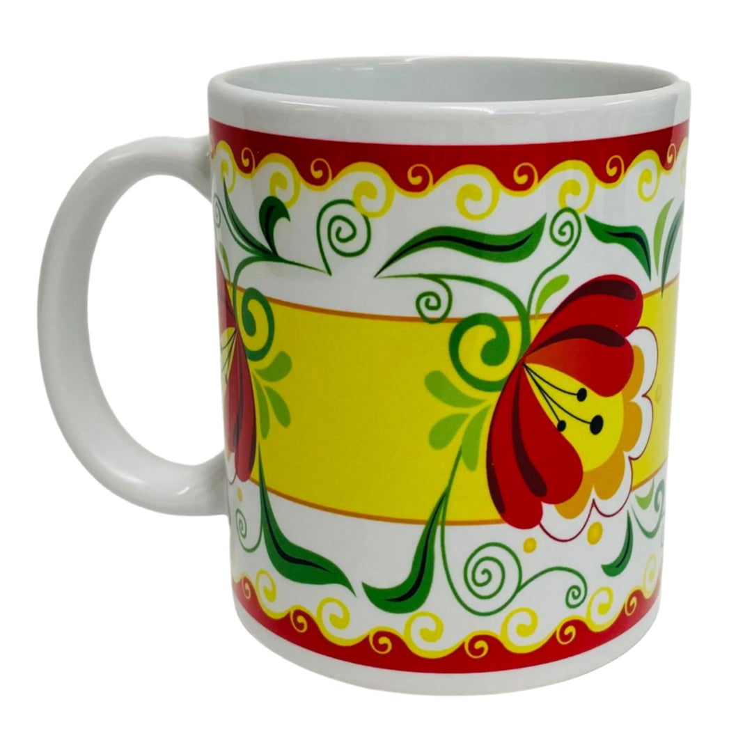 Folk Art Flowers coffee mug