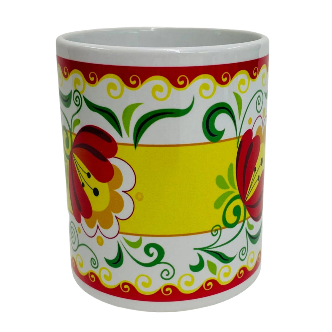 Folk Art Flowers coffee mug