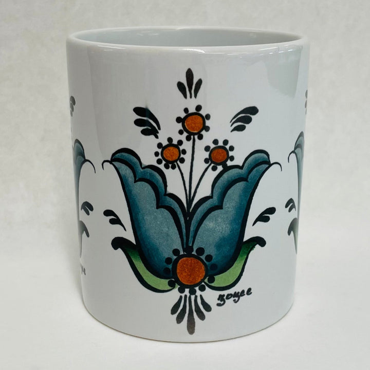 Rosemaling Flower Coffee Mug