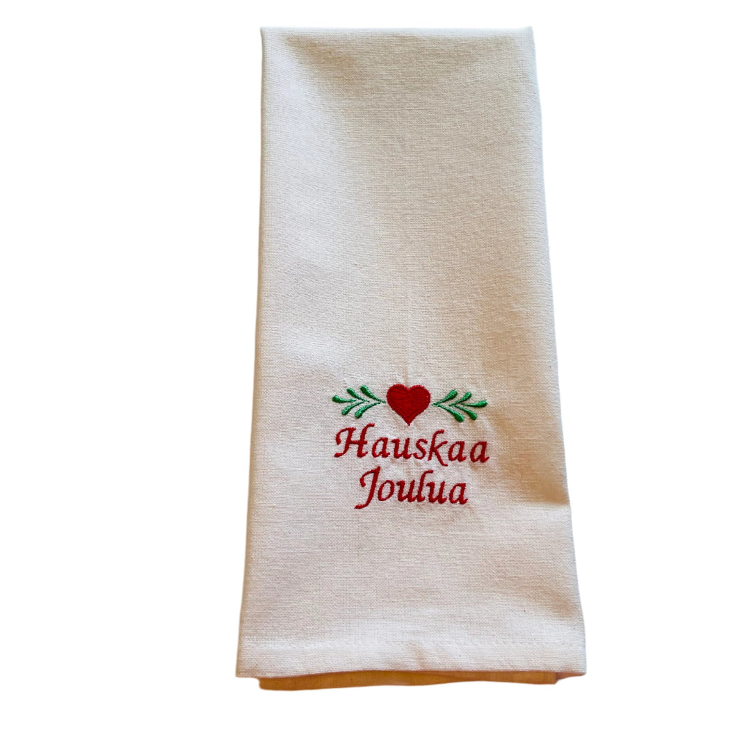 Dish Towel -  Hauskaa Joulua heart