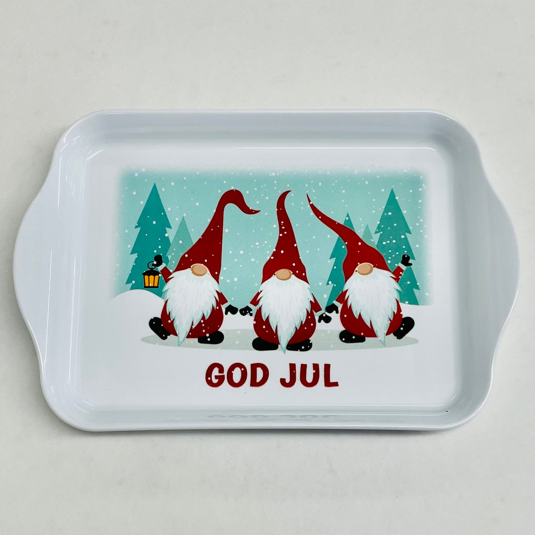 Small Tray - God Jul Gnomes