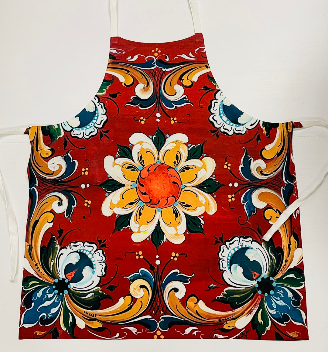 Apron - Lise Lorentzen Red Rosemaling