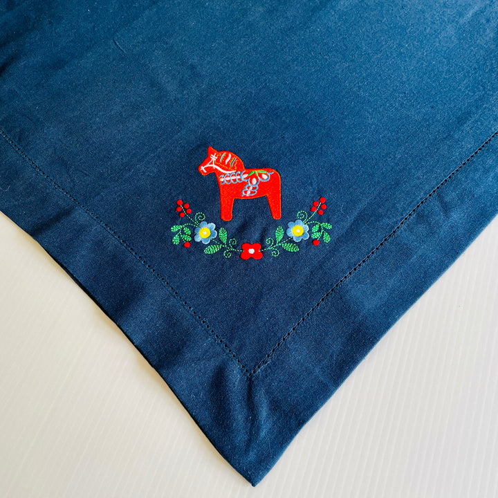 Dala Horse & Flowers Tablecloth