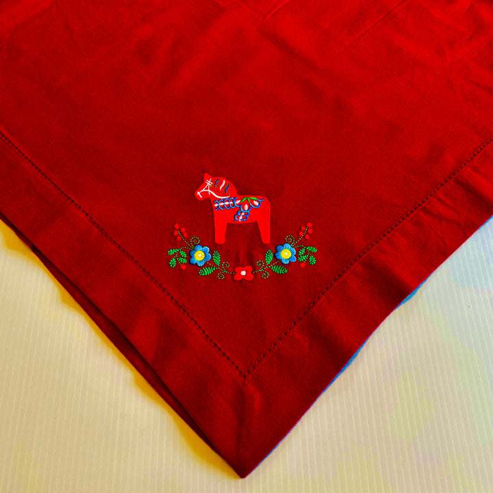 Dala Horse & Flowers Tablecloth