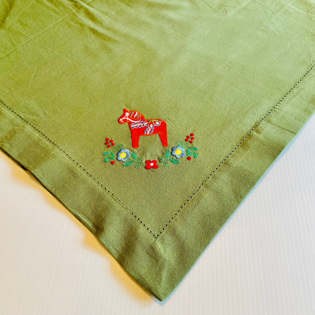 Dala Horse & Flowers Tablecloth