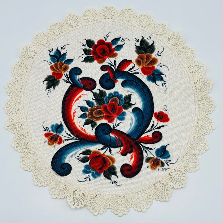 Round Doily - Rosemaling