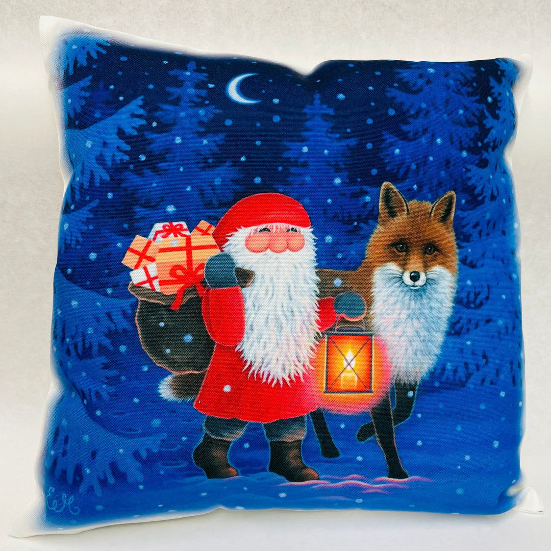 Pillow - Eva Melhuish Gnome Tomte and Fox