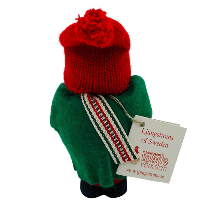 Swedish tomte holding red heart