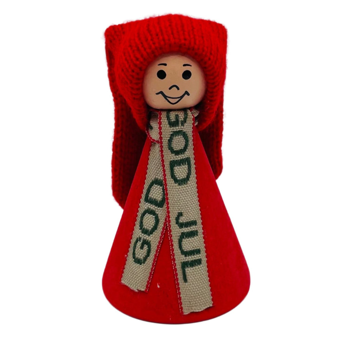 Swedish tomte with God Jul scarf