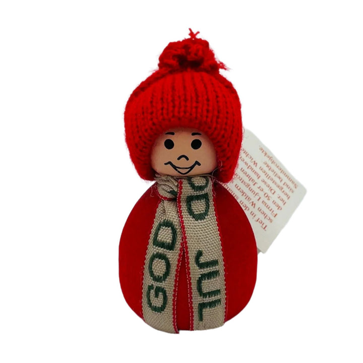 Swedish tomte with God Jul scarf