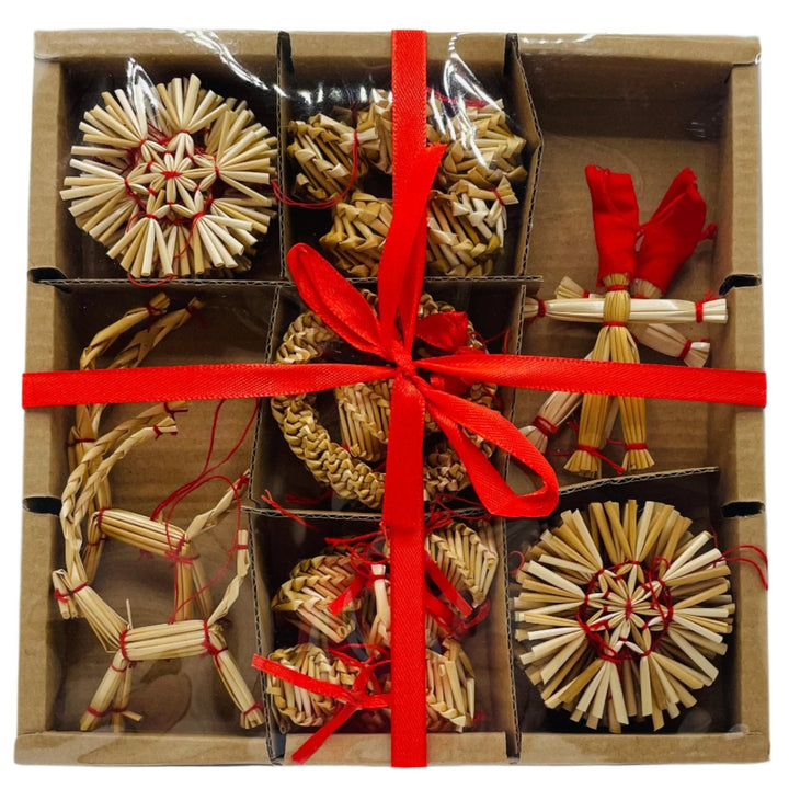 Straw ornament set - 29 pc set.