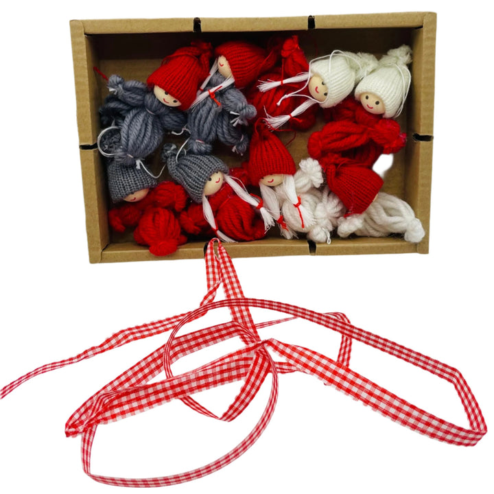 Yarn Gnome ornament set of 8