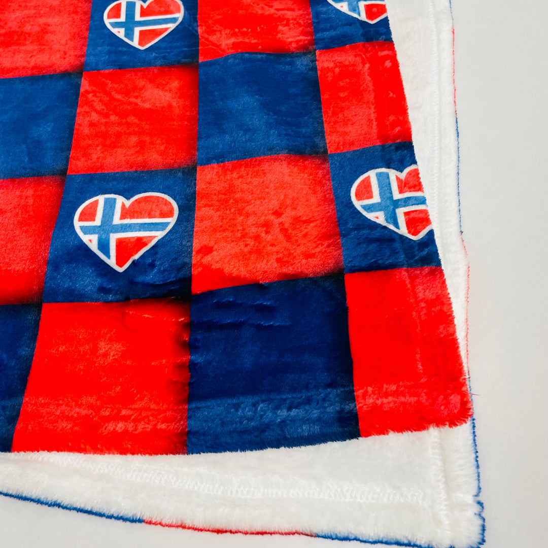 Fleece Baby Blanket - Norway Hearts