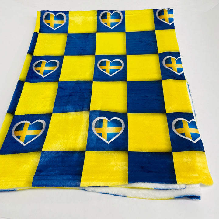 Fleece Baby Blanket - Sweden Hearts