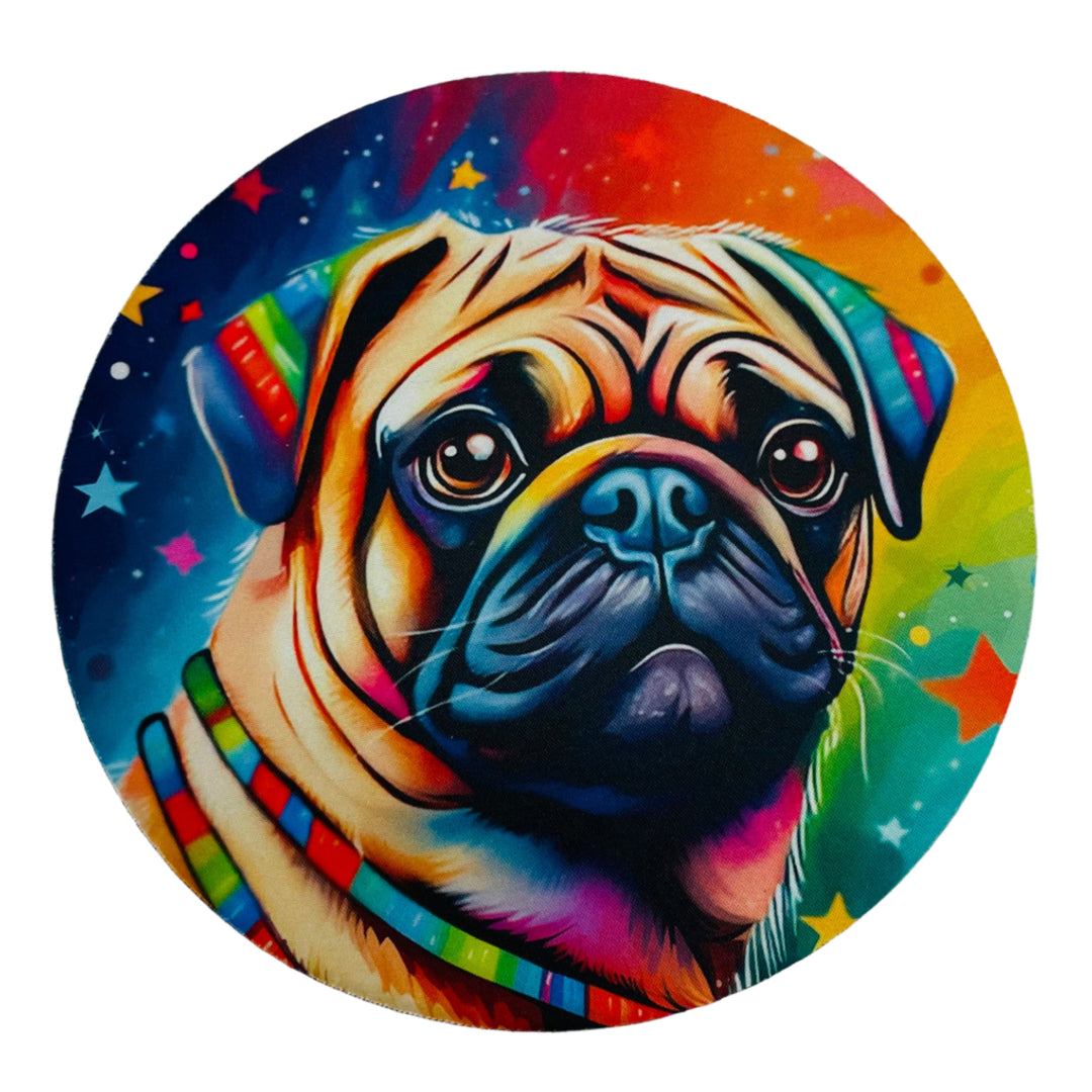 Pug Round Mouse pad