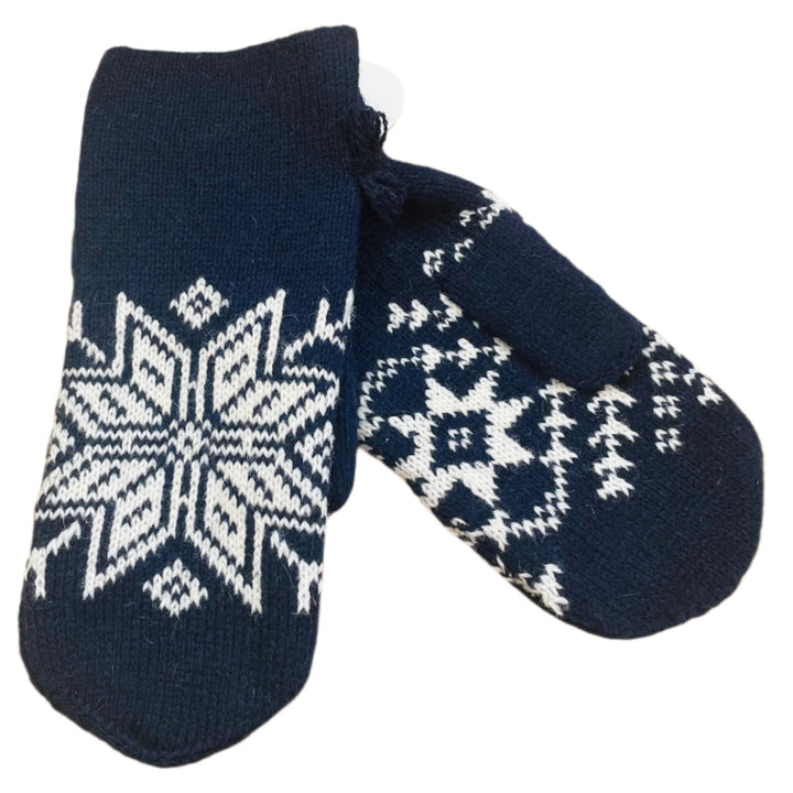 Wool Snowflake Mittens from Estonia