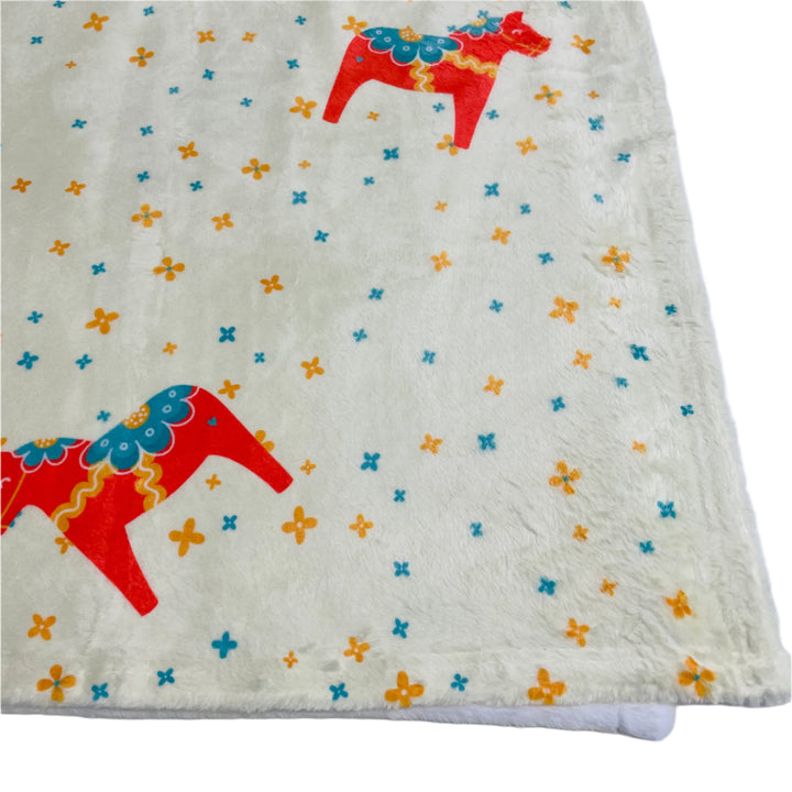 Baby Blanket - Dala horses