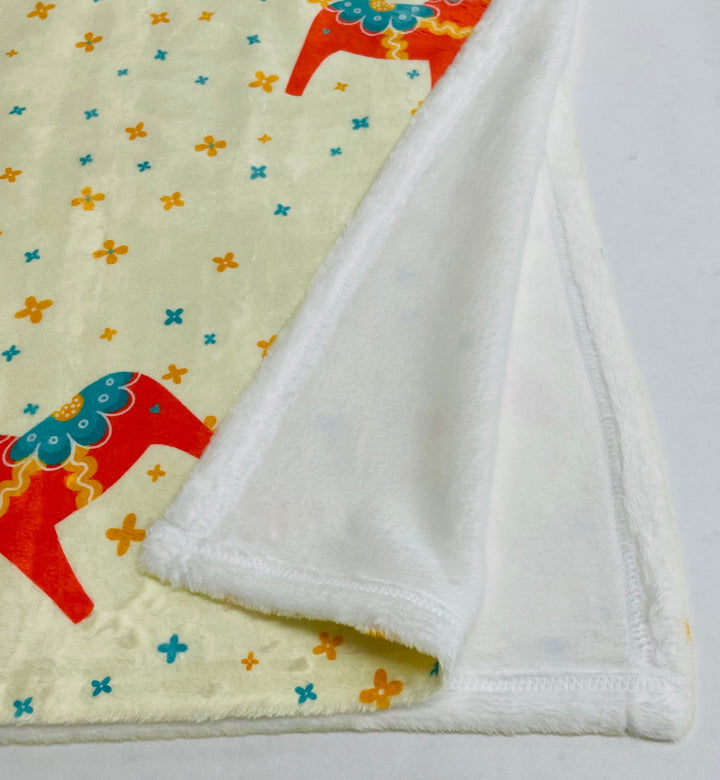 Baby Blanket - Dala horses