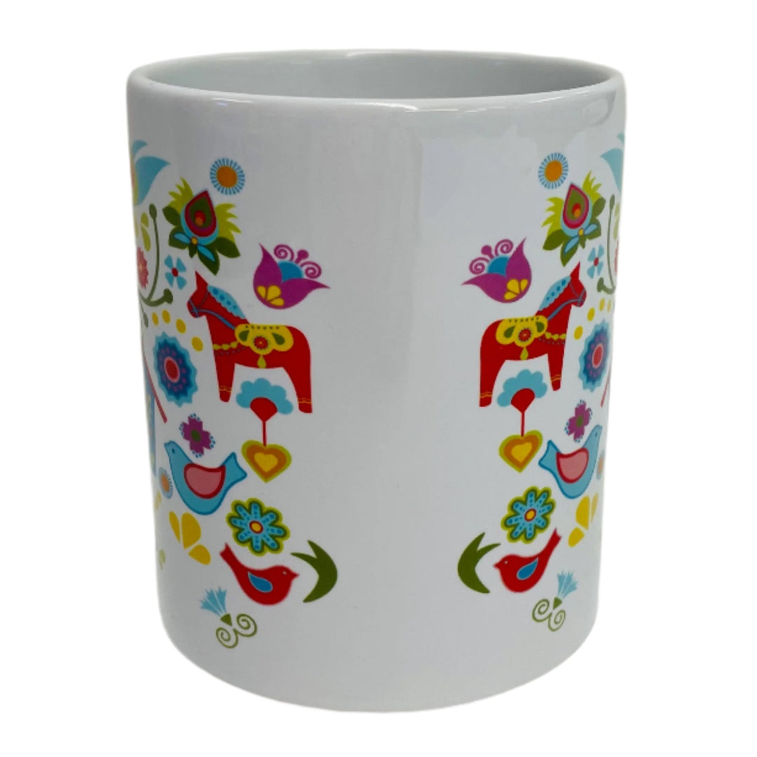 Dala Horse with Bird House coffee mug