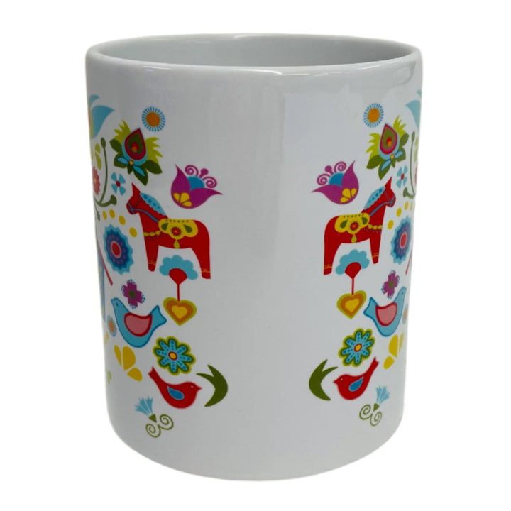Dala Horse with Bird House coffee mug