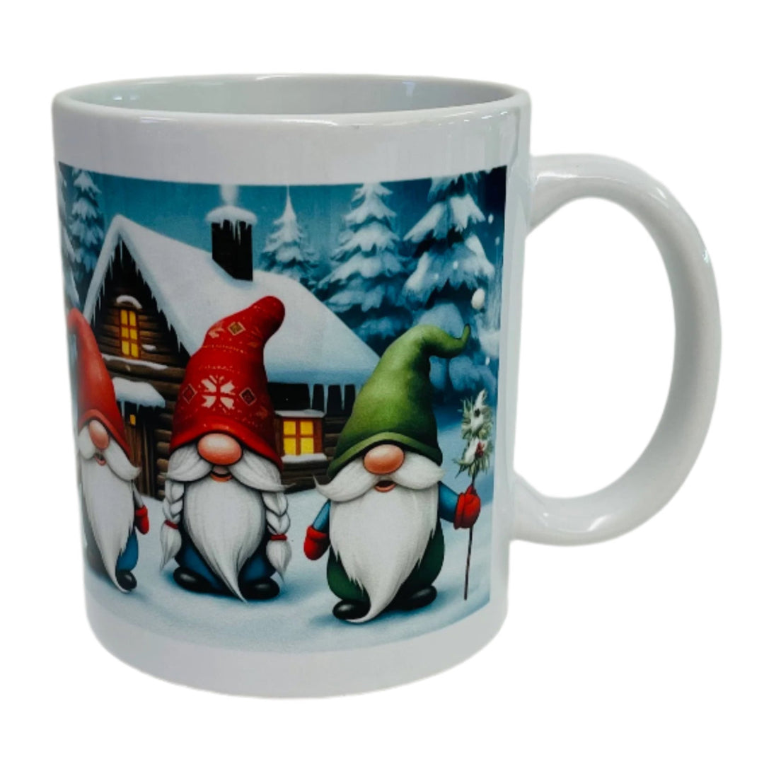Three gnomes coffee mug