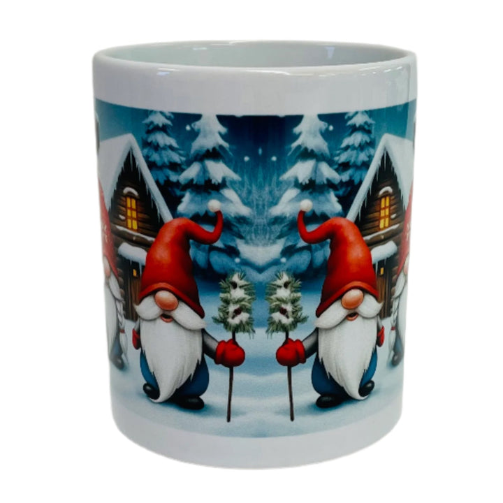 Three gnomes coffee mug