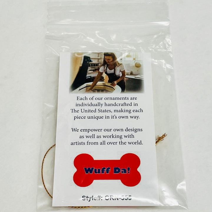 Ceramic Ornament, Dog Bone Uff da
