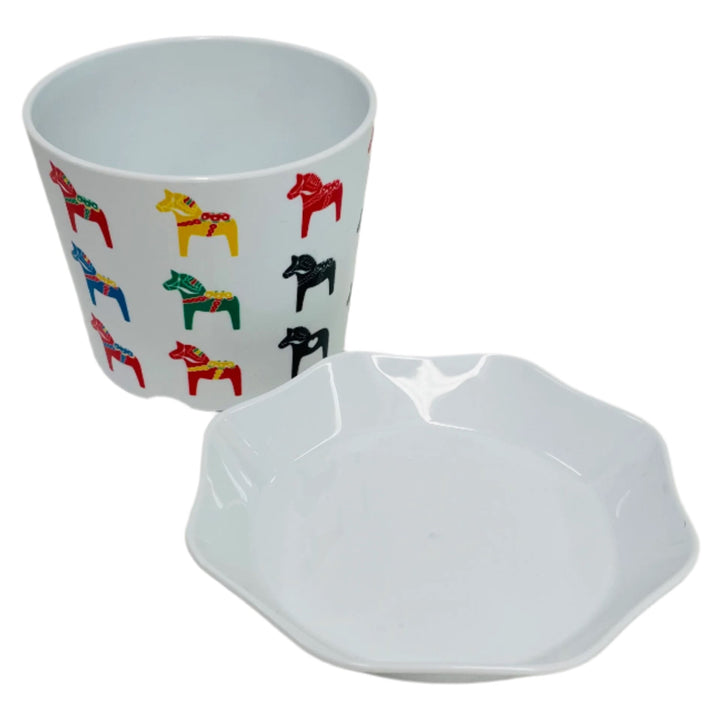 Flower pot - Multi color Dala horses