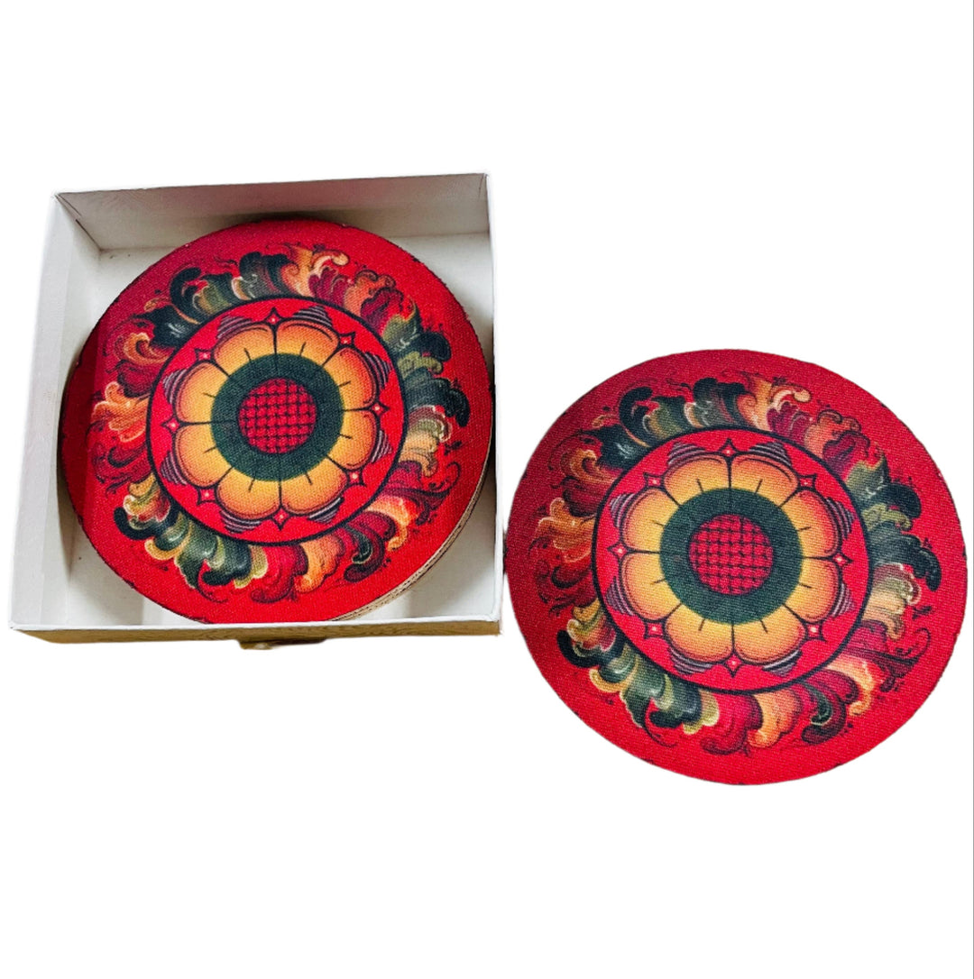 Lise Lorentzen Rosemaling Coasters Box of 6