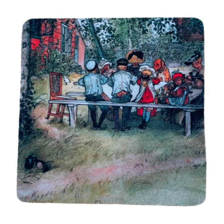 Carl Larsson Breakfast under the big birch Coasters Box of 6