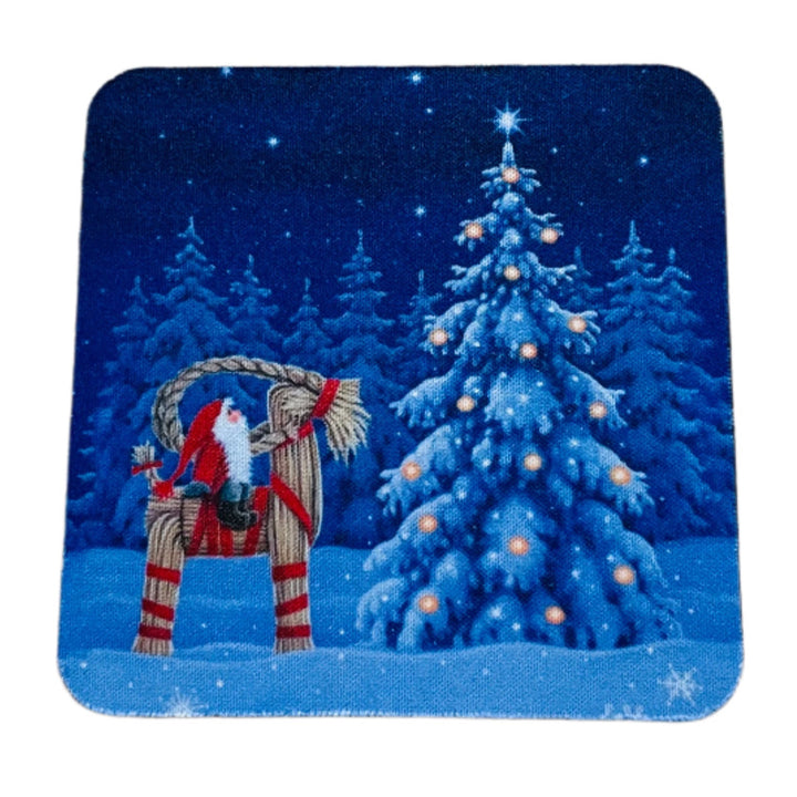 Eva Melhuish Tomte on Straw Goat Coasters Box of 6