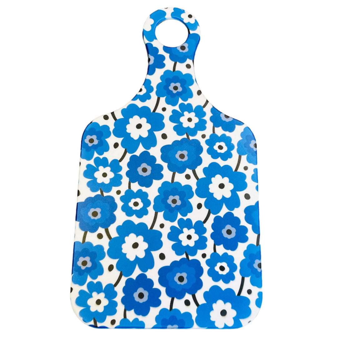 Cutting Board Blue Flowers