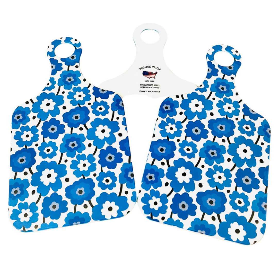 Cutting Board Blue Flowers