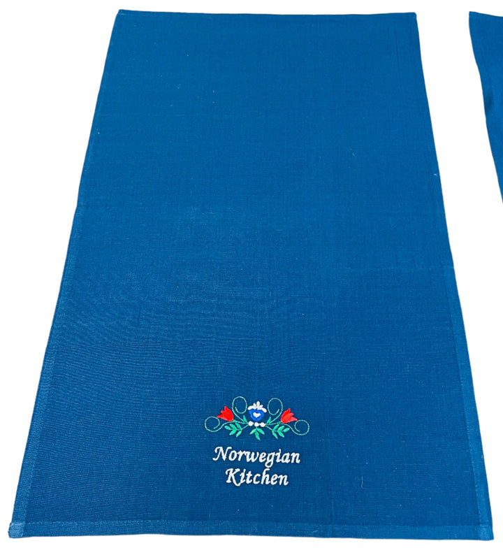 Dish Towel - Norwegian Kitchen on Blue