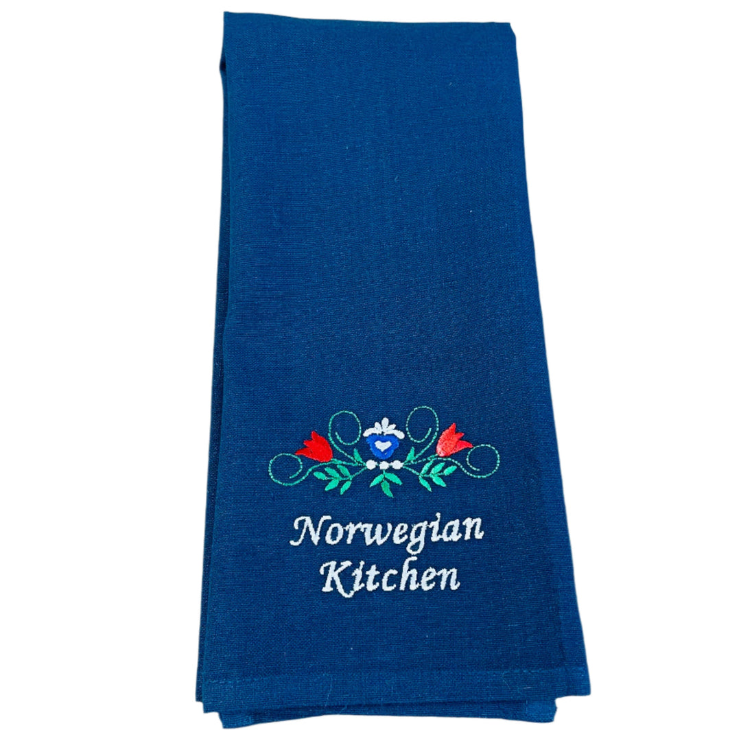 Dish Towel - Norwegian Kitchen on Blue