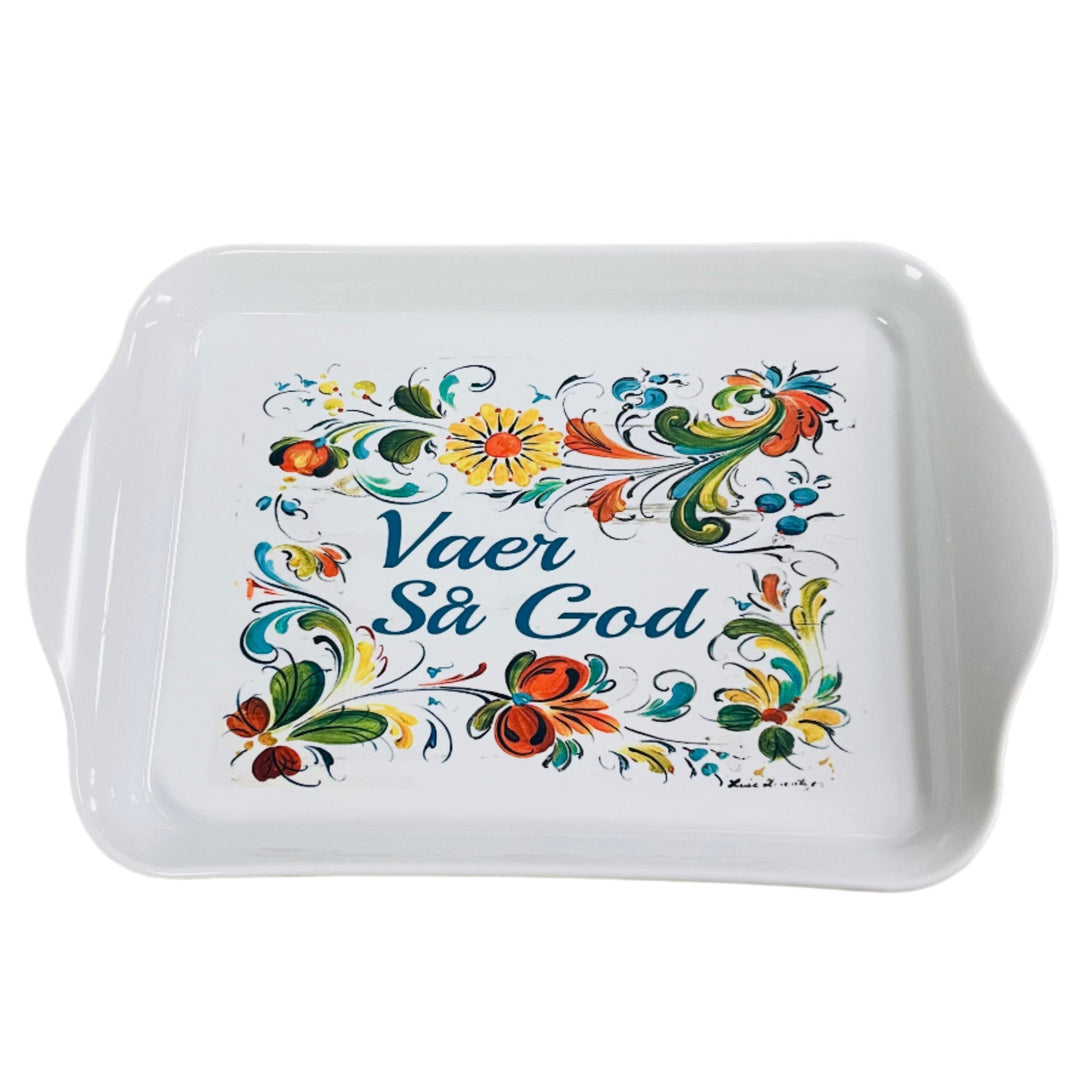 Small Tray - Lise Lorentzen Rosemaling Vær sa god